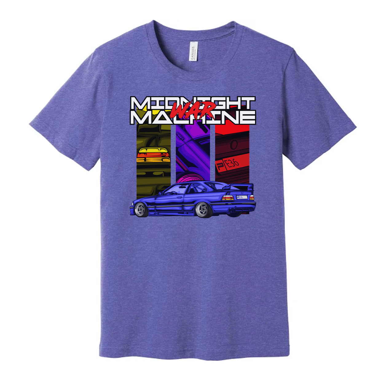 BMW 3 Series Unisex Graphic T Shirt With Blue Car Artwork And Street Racing Design