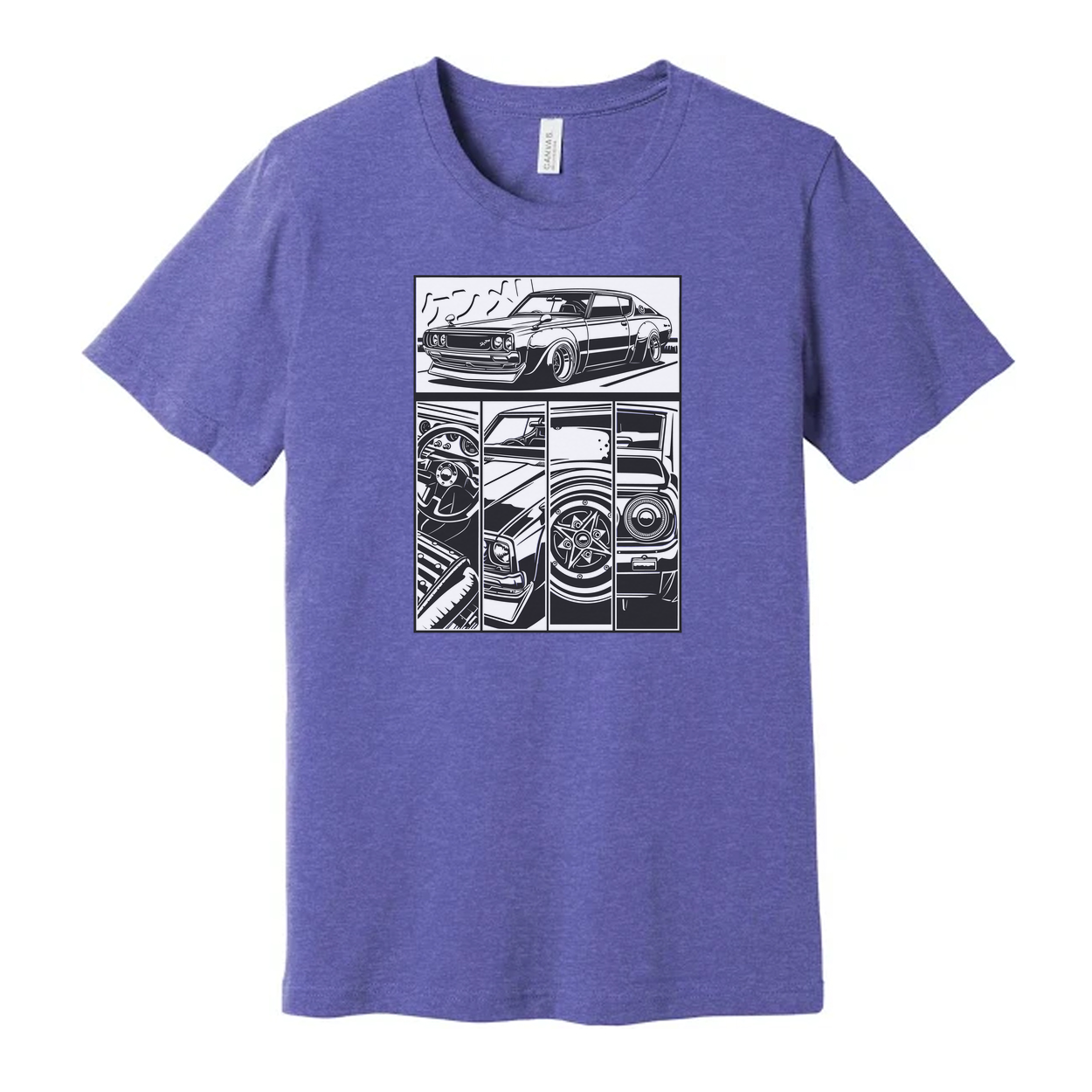 Datsun 240Z Comic Style Car Graphic T Shirt for Unisex Auto Enthusiasts and Car Lovers