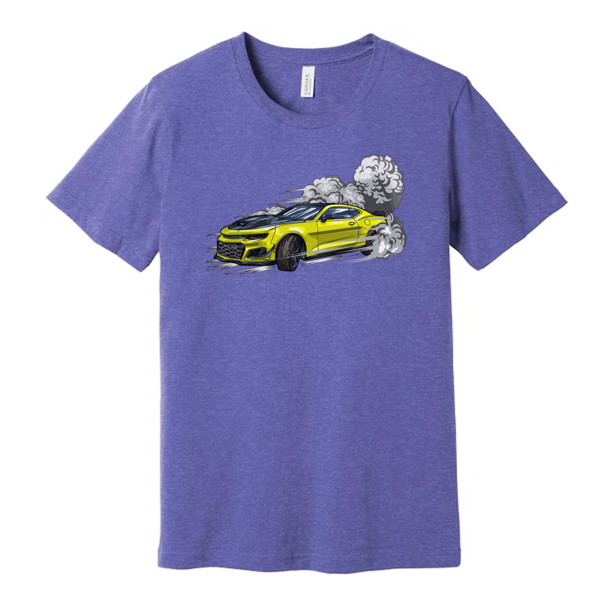 Chevrolet Camaro ZL1 Unisex Graphic T Shirt With Yellow Muscle Car Illustration
