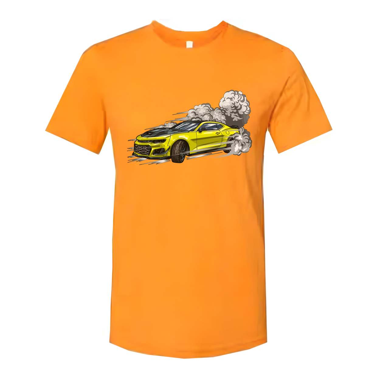 Chevrolet Camaro ZL1 Unisex Graphic T Shirt With Yellow Muscle Car Illustration