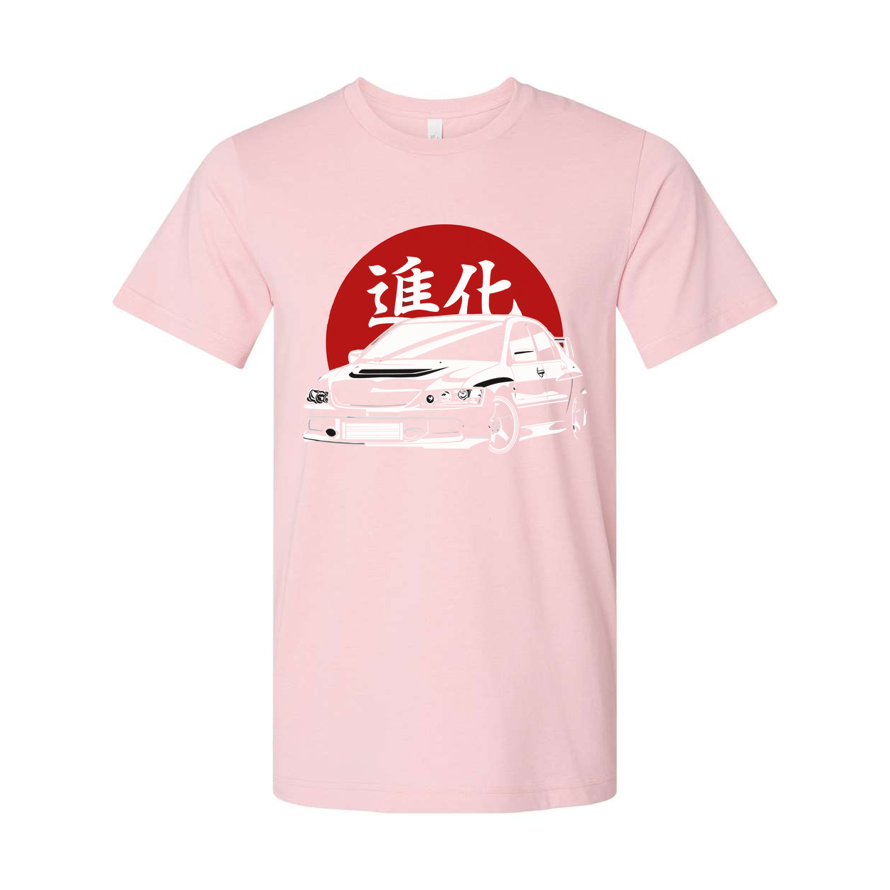 Mitsubishi Evo 8 Unisex T Shirt With Evolution Kanji Red Circle Car Graphic Bold Streetwear Style