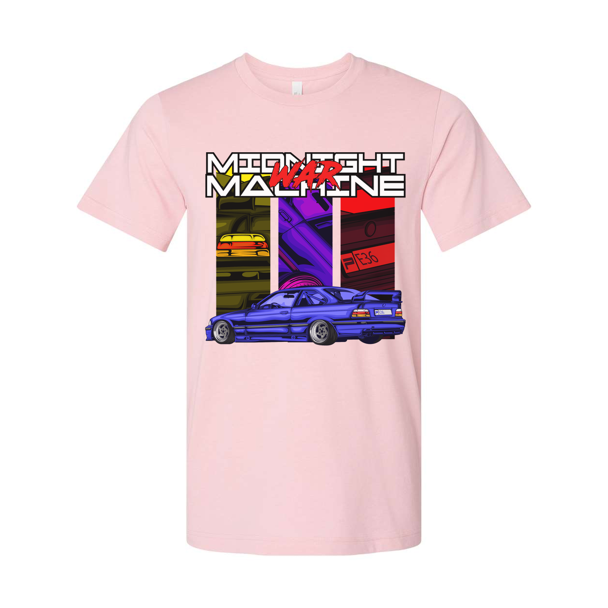 BMW 3 Series Unisex Graphic T Shirt With Blue Car Artwork And Street Racing Design