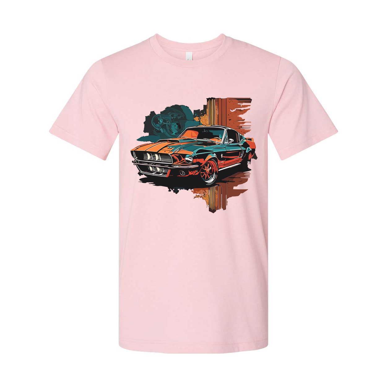 Vintage 1960s Ford Mustang Shelby GT500 Graphic Unisex T Shirt With Classic Car Artwork