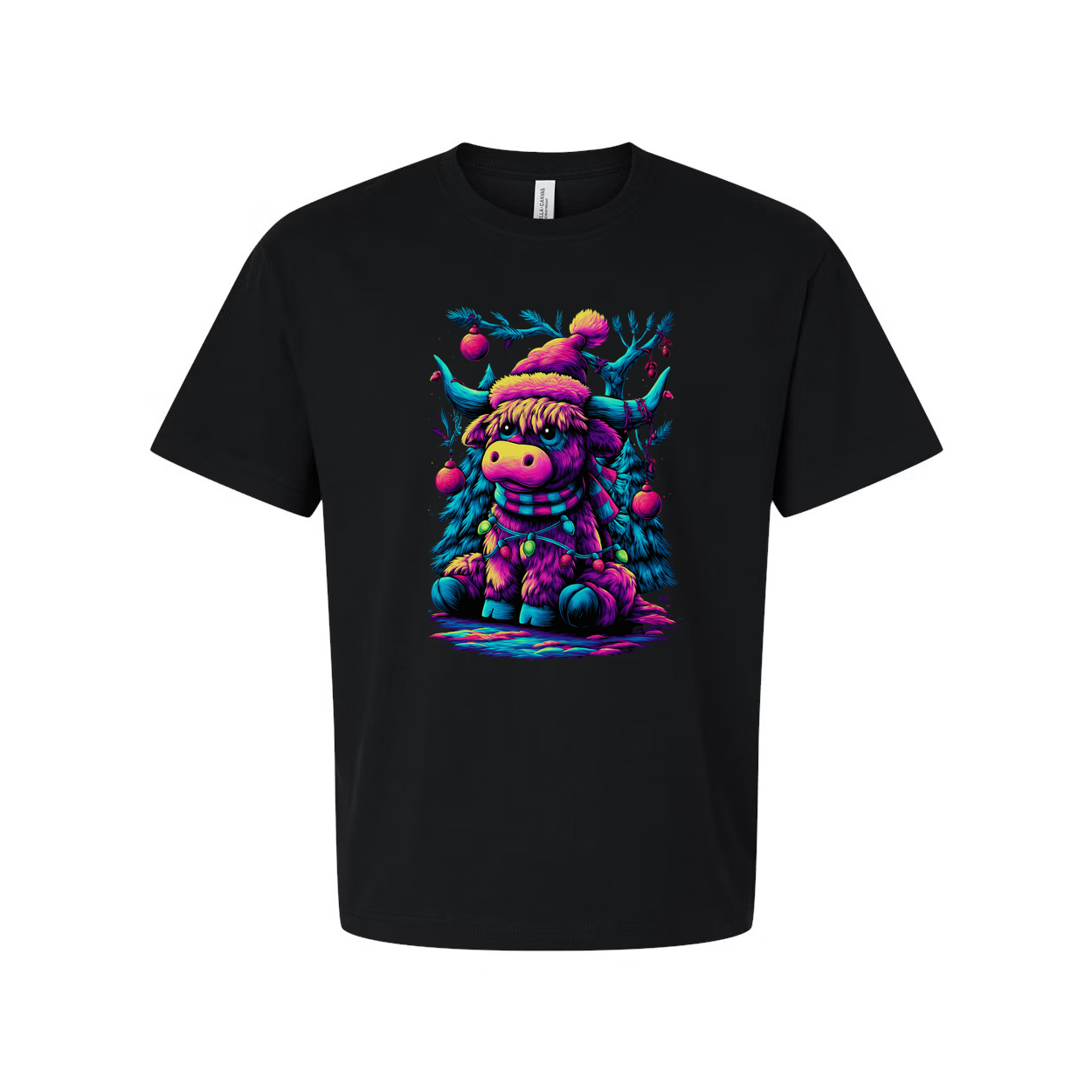 Unisex Christmas Themed Graphic T Shirt With Colorful Festive Creature Design And Cozy Winter Vibes