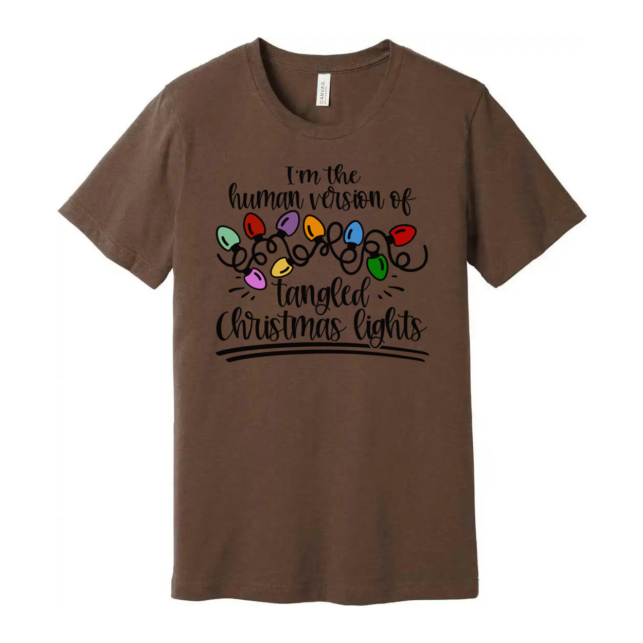I'm The Human Version Of Tangled Christmas Lights Unisex T Shirt For Holiday Cheer
