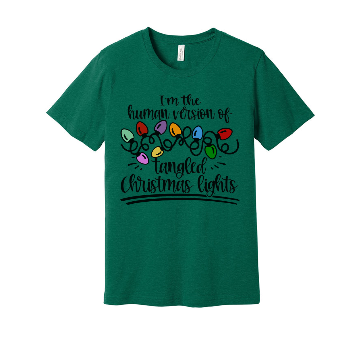 I'm The Human Version Of Tangled Christmas Lights Unisex T Shirt For Holiday Cheer