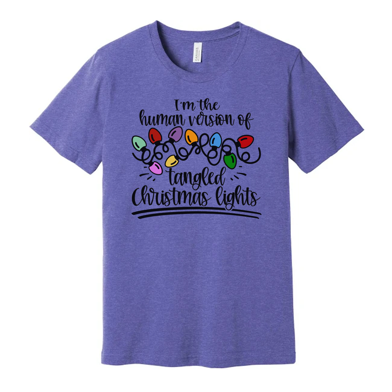 I'm The Human Version Of Tangled Christmas Lights Unisex T Shirt For Holiday Cheer