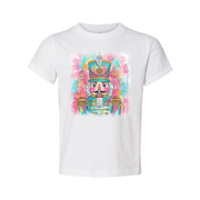 Colorful Watercolor Nutcracker Soldier Graphic T Shirt For Unisex Christmas Celebration