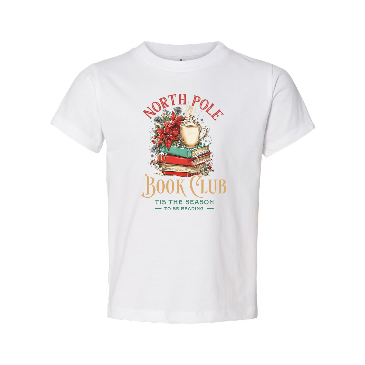 North Pole Book Club Tis The Season To Be Reading Unisex Graphic Tee Christmas Gift Idea