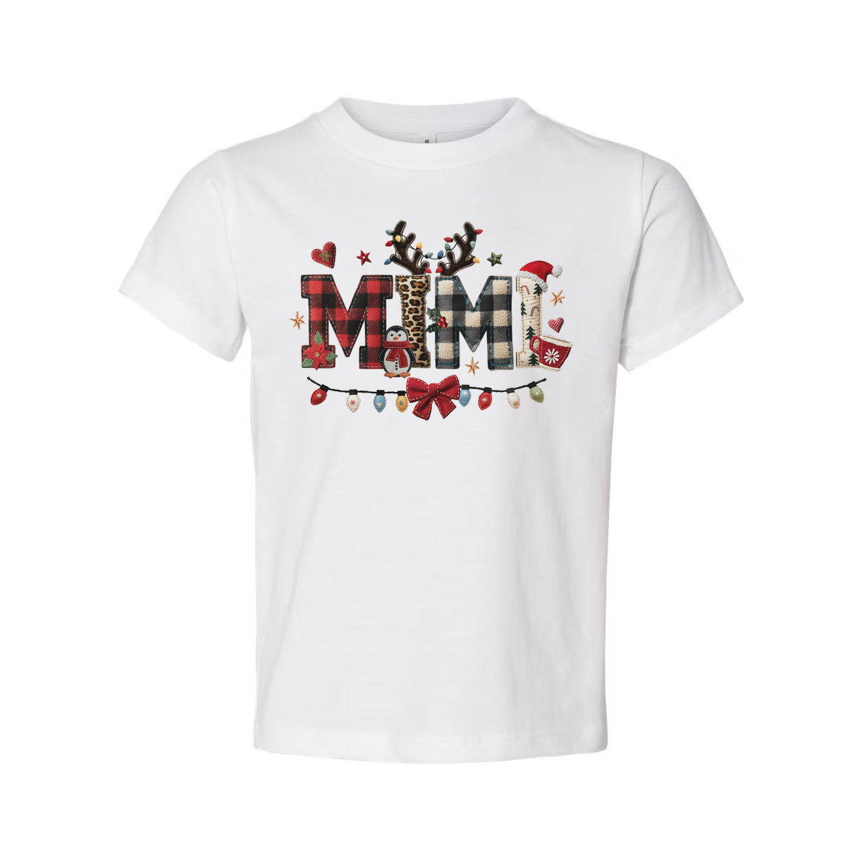 Unisex Christmas Graphic T Shirt With Festive Multicolor Letters And Holiday Motifs