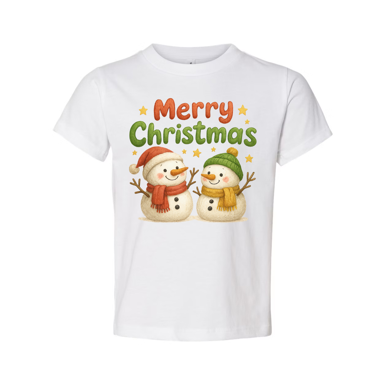 Merry Christmas Unisex T Shirt With Snowmen Graphic Design For Holidays And Winter