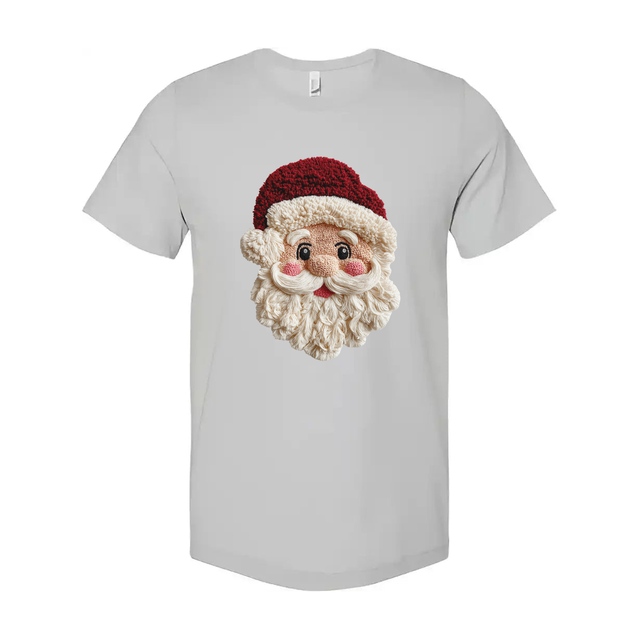 Santa Claus Face Christmas Tee For Men And Women Festive Holiday Gift