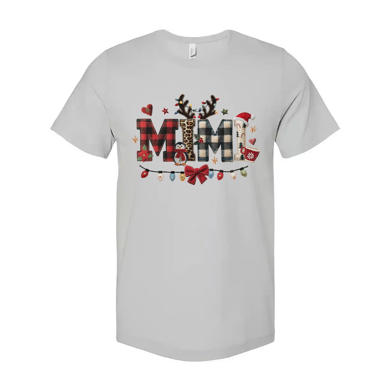 Unisex Christmas Graphic T Shirt With Festive Multicolor Letters And Holiday Motifs