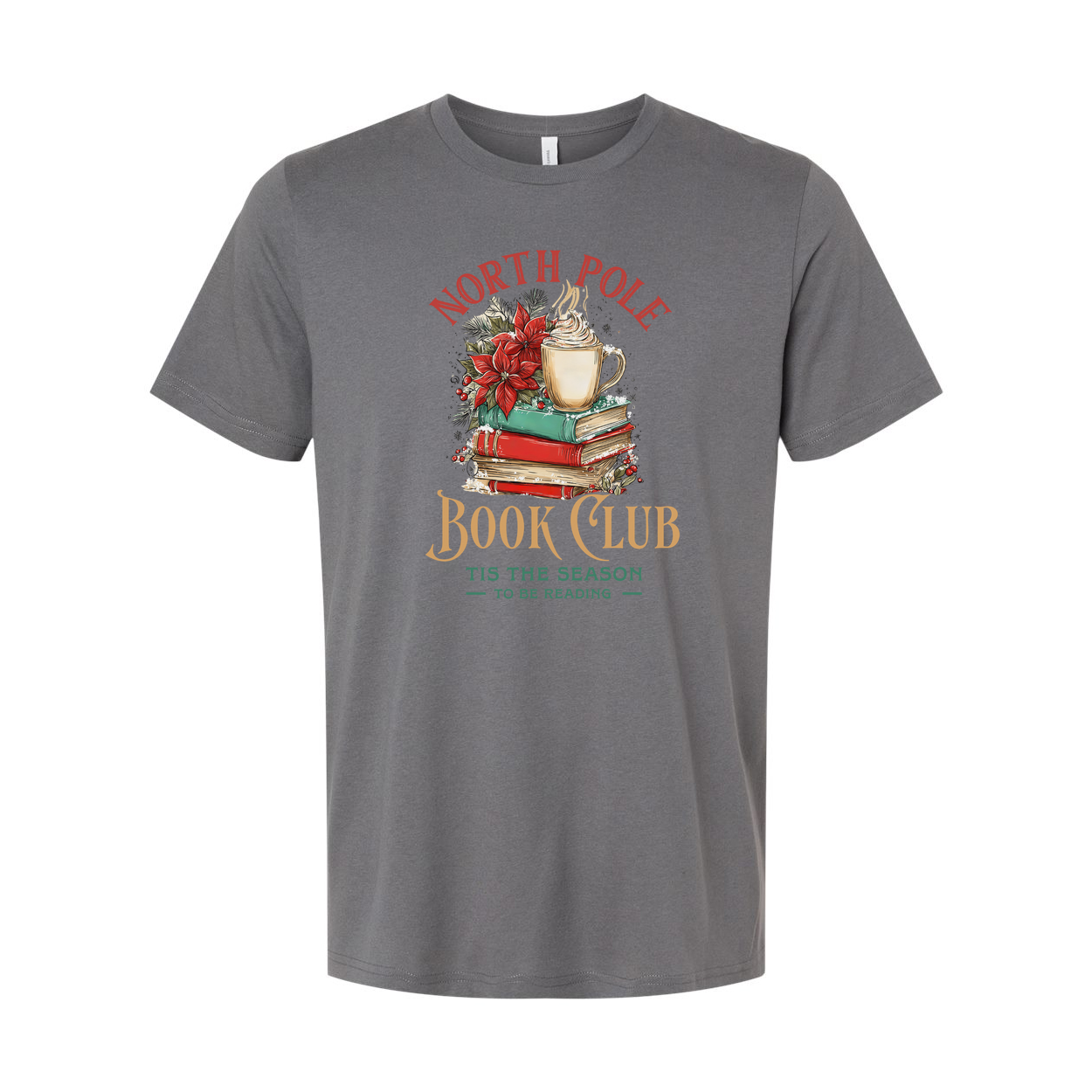 North Pole Book Club Tis The Season To Be Reading Unisex Graphic Tee Christmas Gift Idea