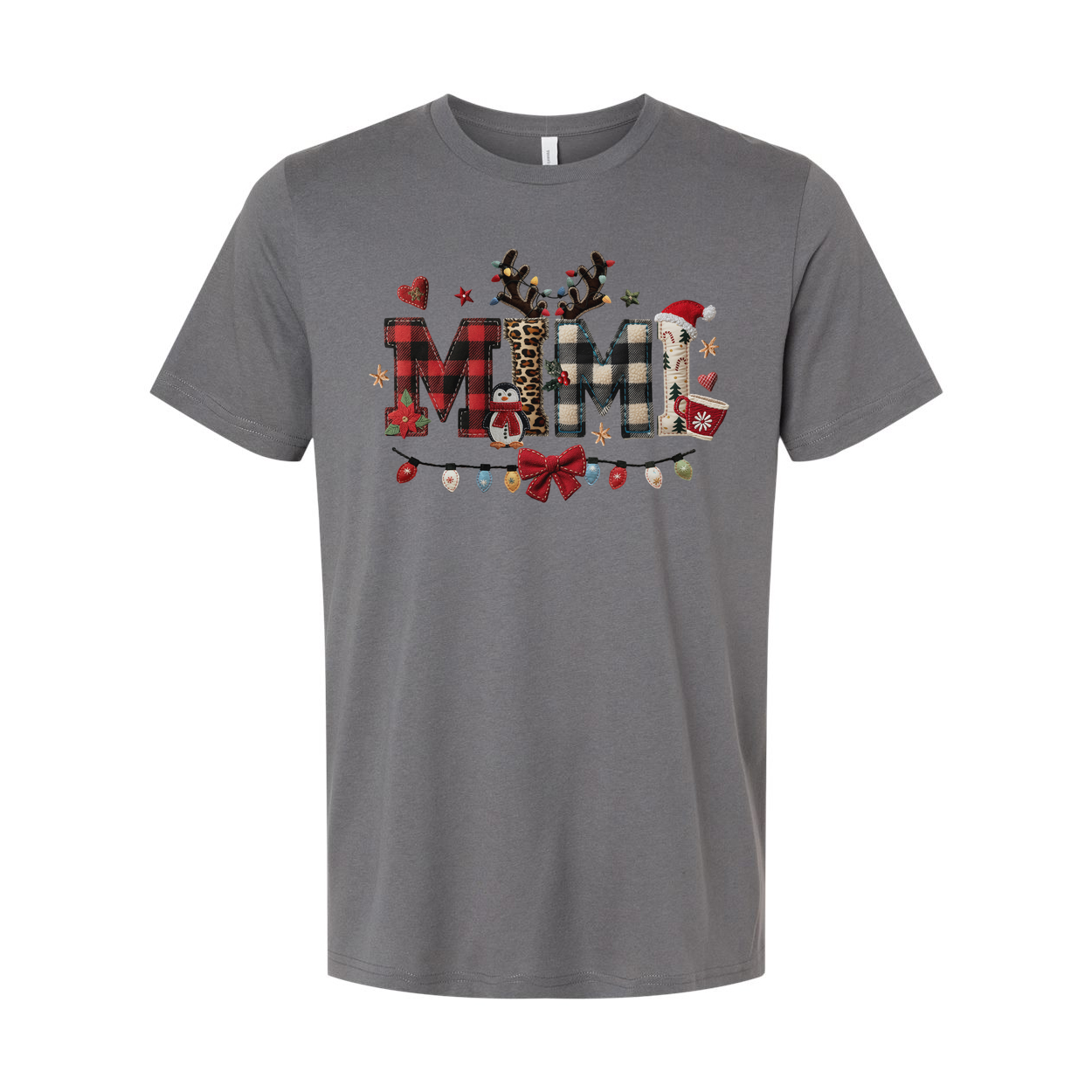 Unisex Christmas Graphic T Shirt With Festive Multicolor Letters And Holiday Motifs