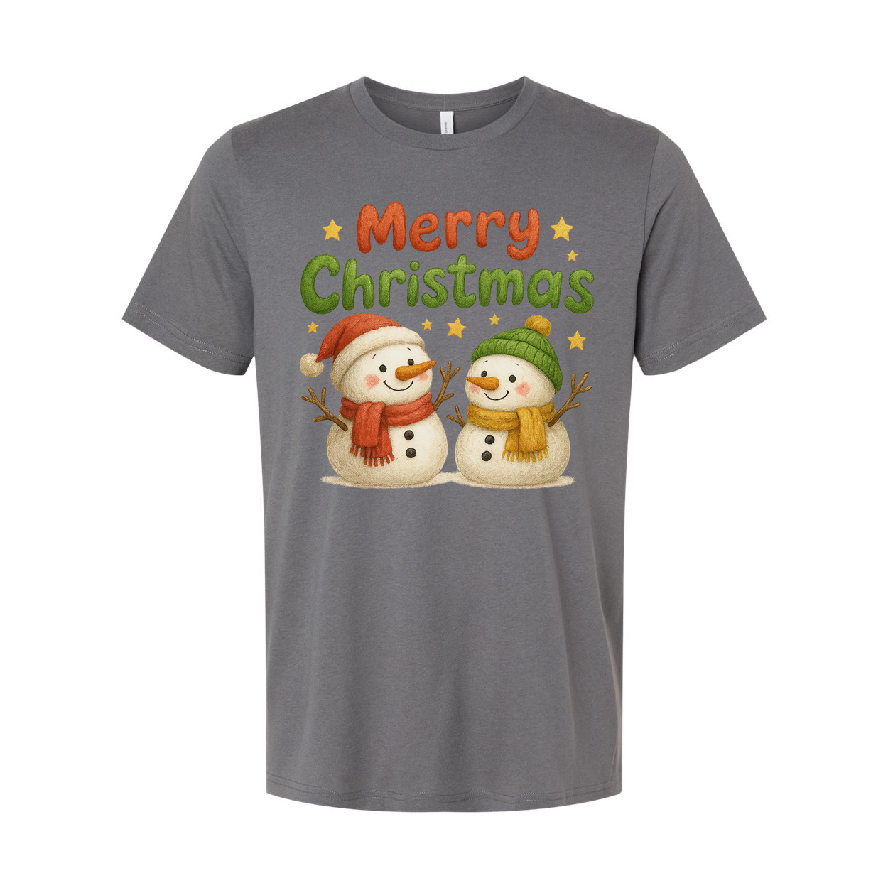Merry Christmas Unisex T Shirt With Snowmen Graphic Design For Holidays And Winter
