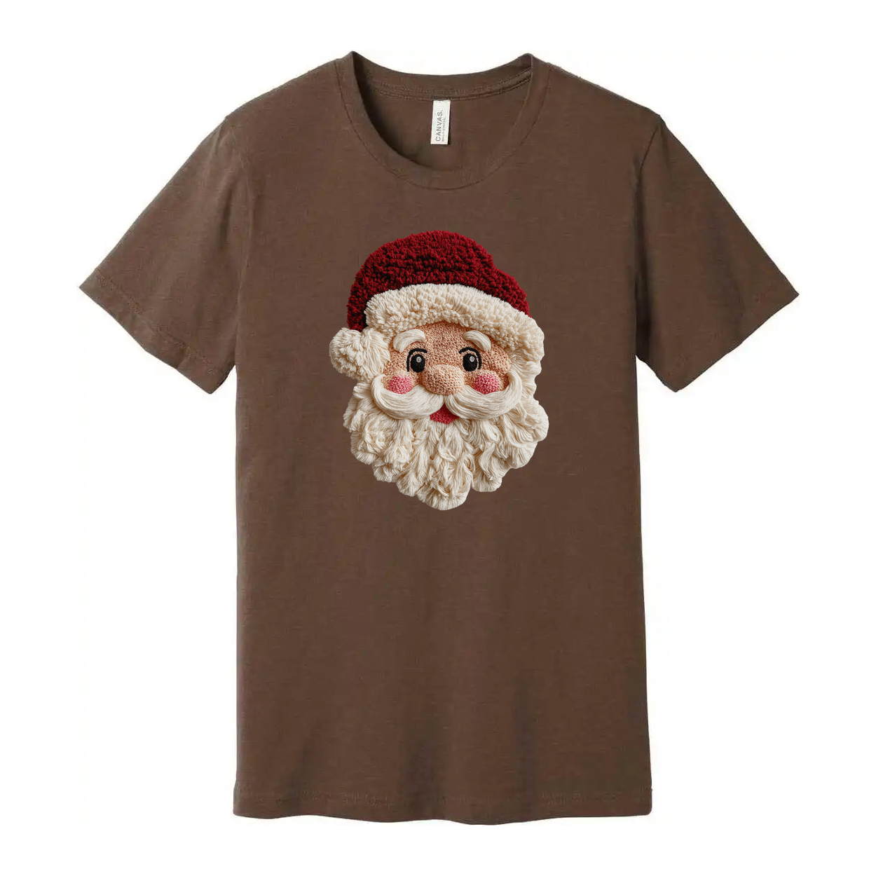 Santa Claus Face Christmas Tee For Men And Women Festive Holiday Gift