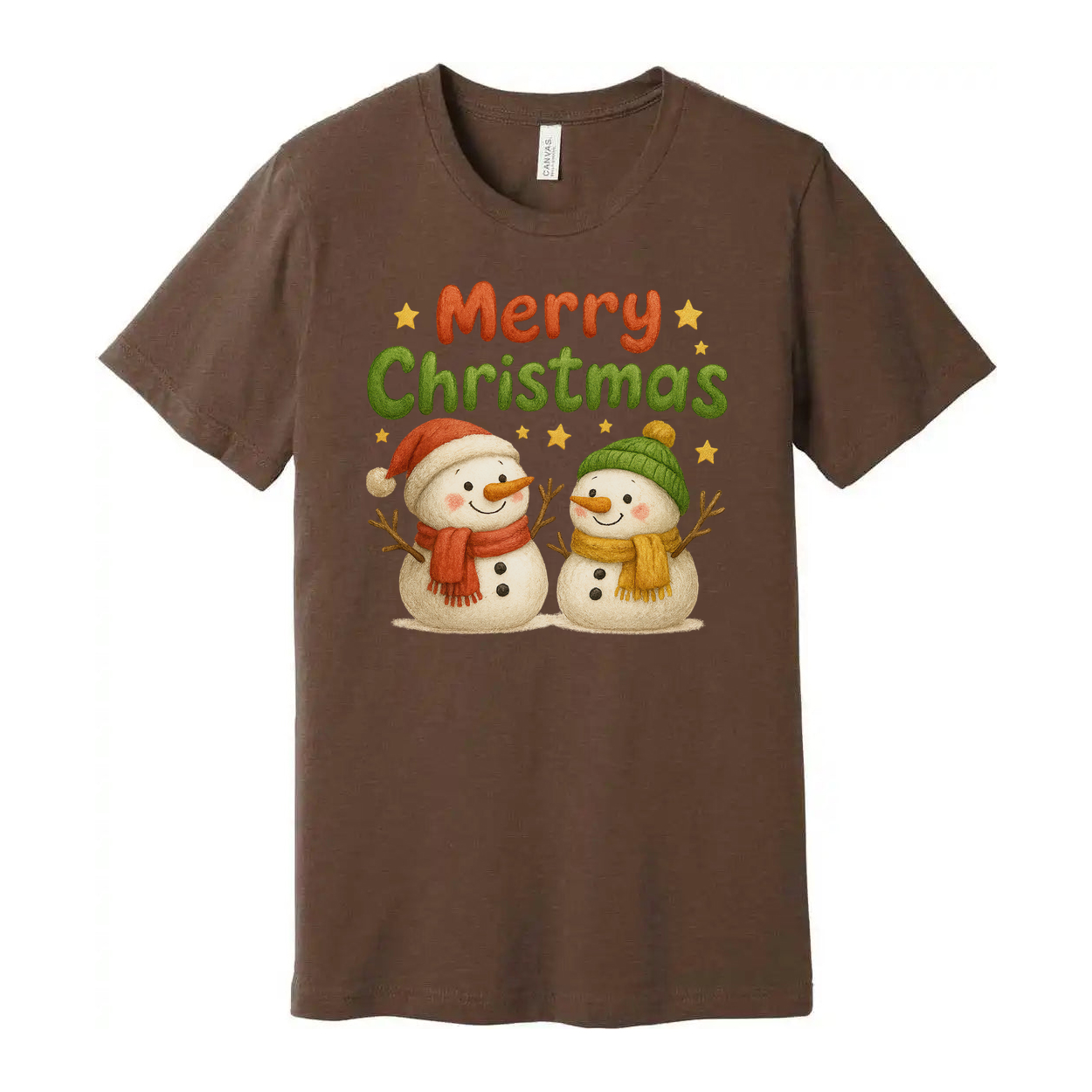 Merry Christmas Unisex T Shirt With Snowmen Graphic Design For Holidays And Winter