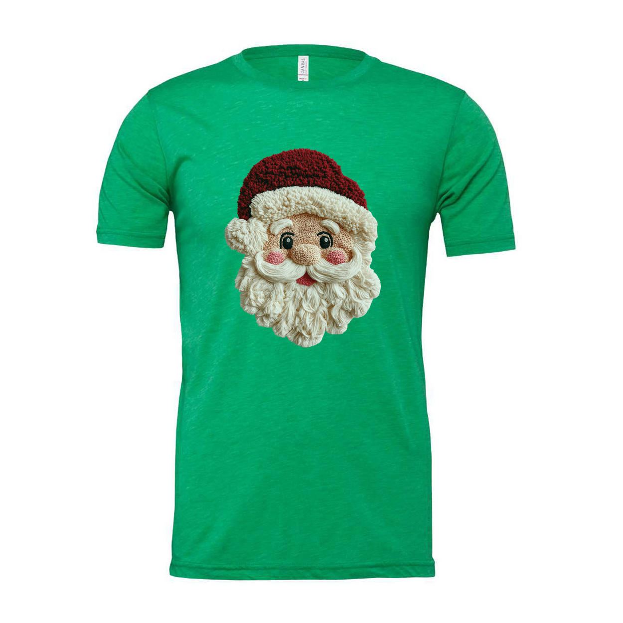 Santa Claus Face Christmas Tee For Men And Women Festive Holiday Gift