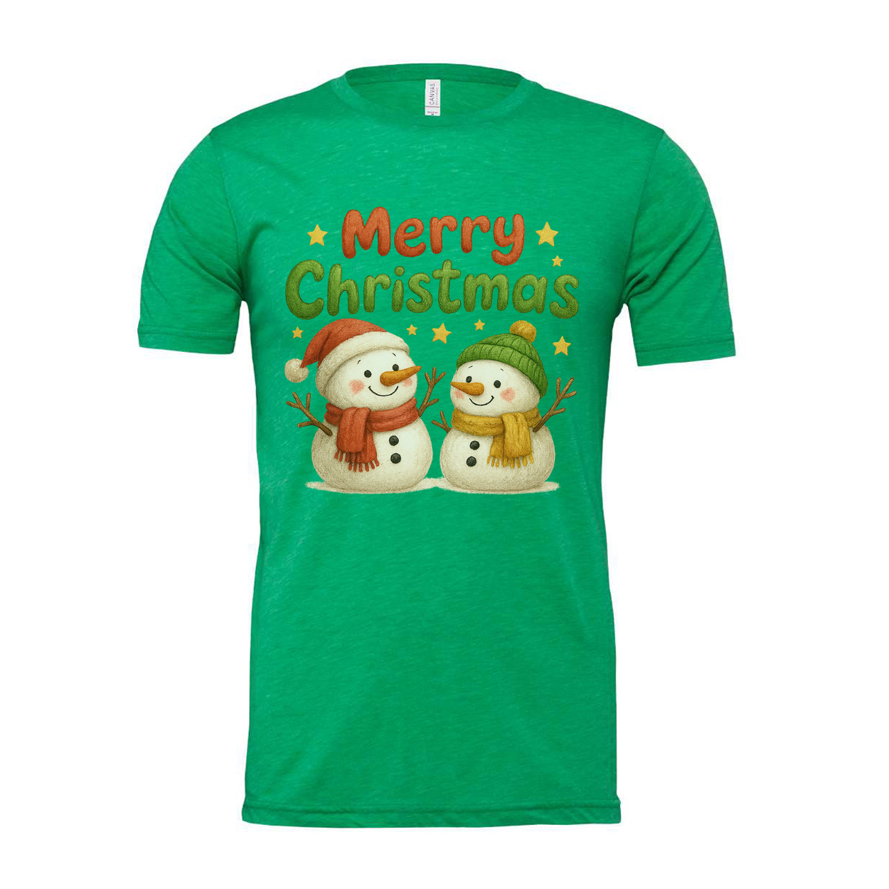 Merry Christmas Unisex T Shirt With Snowmen Graphic Design For Holidays And Winter