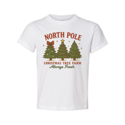 North Pole Christmas Tree Farm Always Fresh Unisex Short Sleeve Cotton Graphic T Shirt