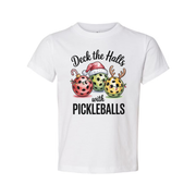 Deck The Halls With Pickleballs Unisex Christmas Graphic T Shirt For The Holidays