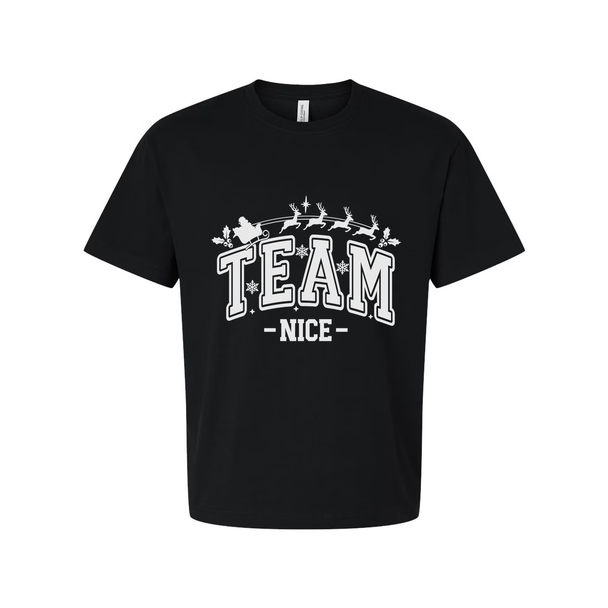 Team Nice Christmas Unisex Graphic T Shirt With Holiday Snowflake Design For Men And Women