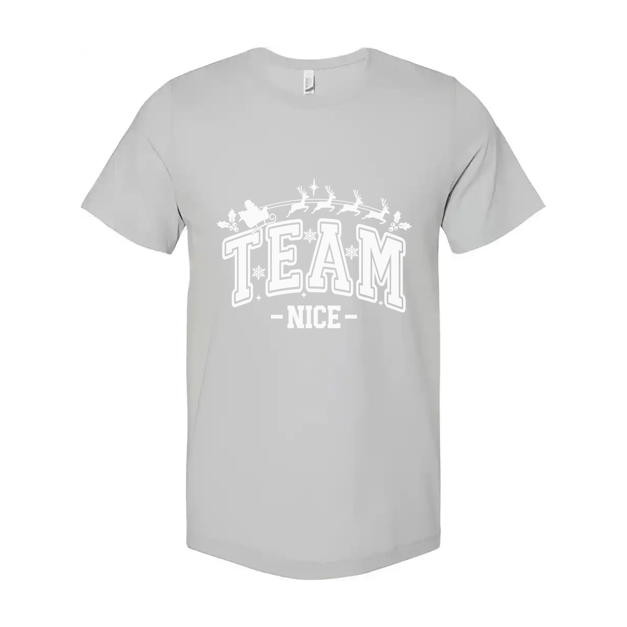 Team Nice Christmas Unisex Graphic T Shirt With Holiday Snowflake Design For Men And Women