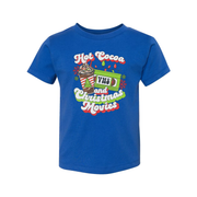 Unisex Christmas T Shirt Featuring Hot Cocoa And Christmas Movies VHS Design Graphic