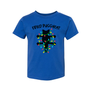 Fried Pussycat Christmas Lights Graphic T Shirt For Unisex Cotton Short Sleeve Tee