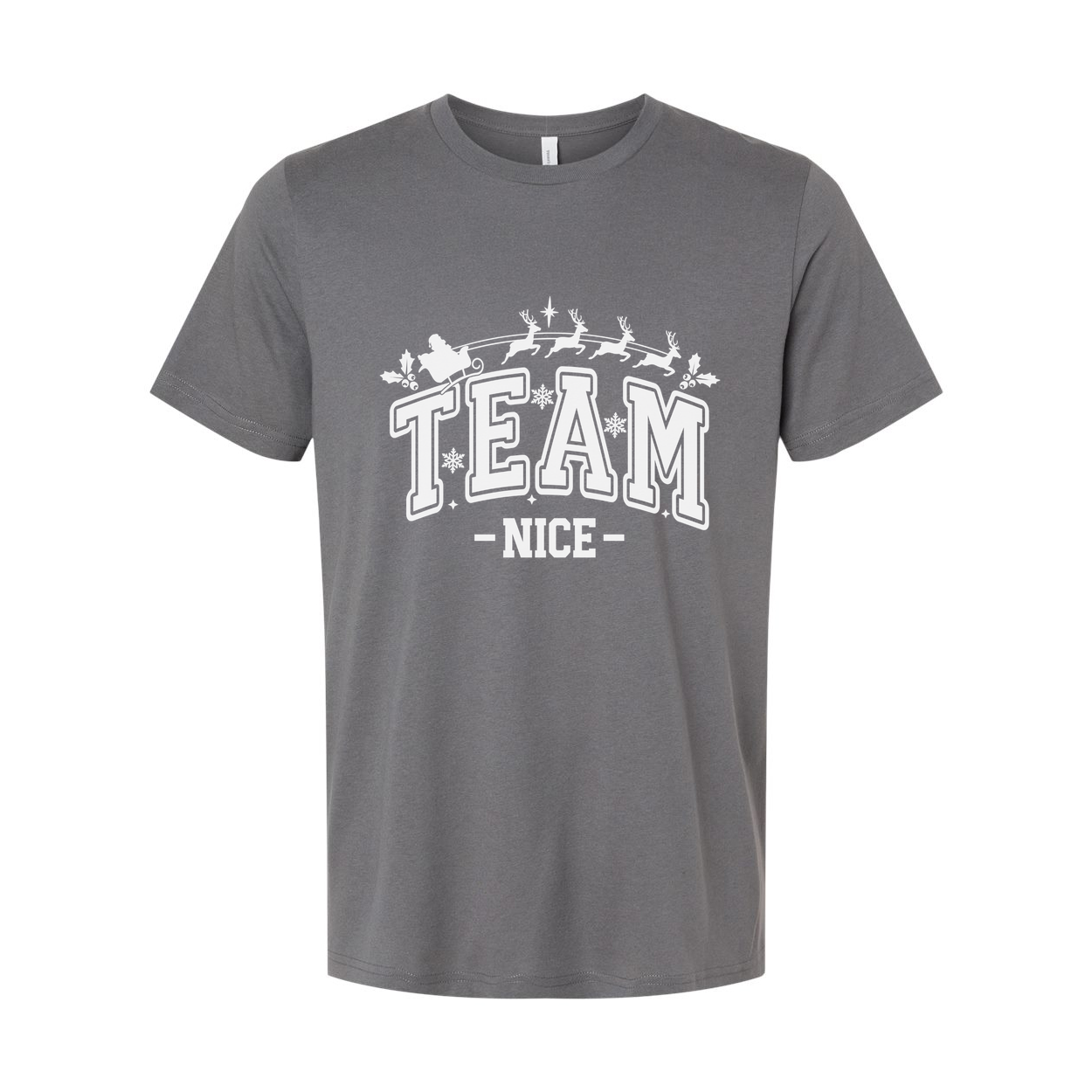 Team Nice Christmas Unisex Graphic T Shirt With Holiday Snowflake Design For Men And Women