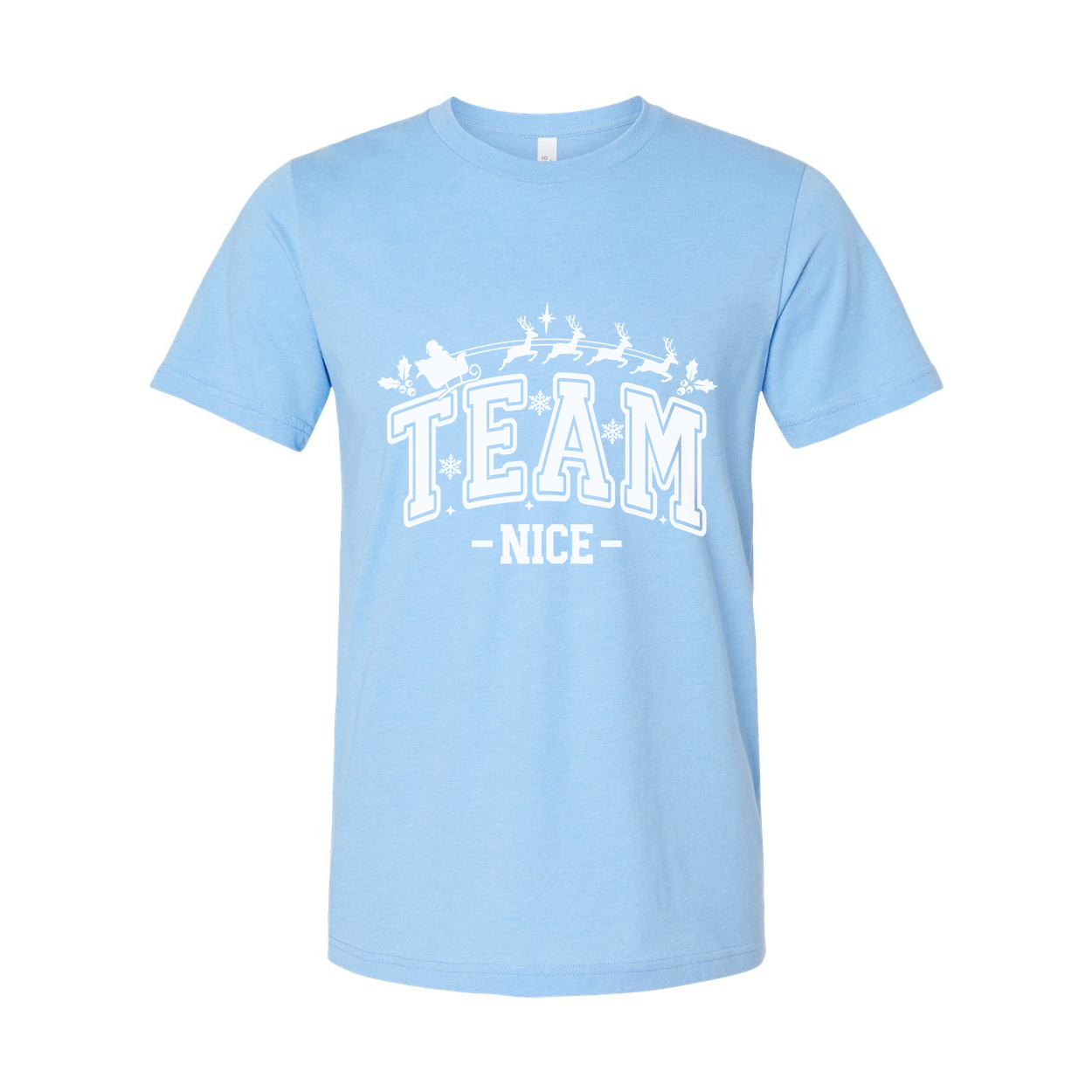 Team Nice Christmas Unisex Graphic T Shirt With Holiday Snowflake Design For Men And Women