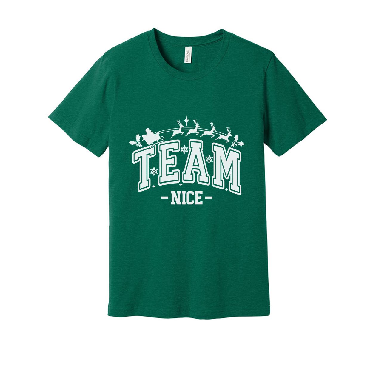 Team Nice Christmas Unisex Graphic T Shirt With Holiday Snowflake Design For Men And Women