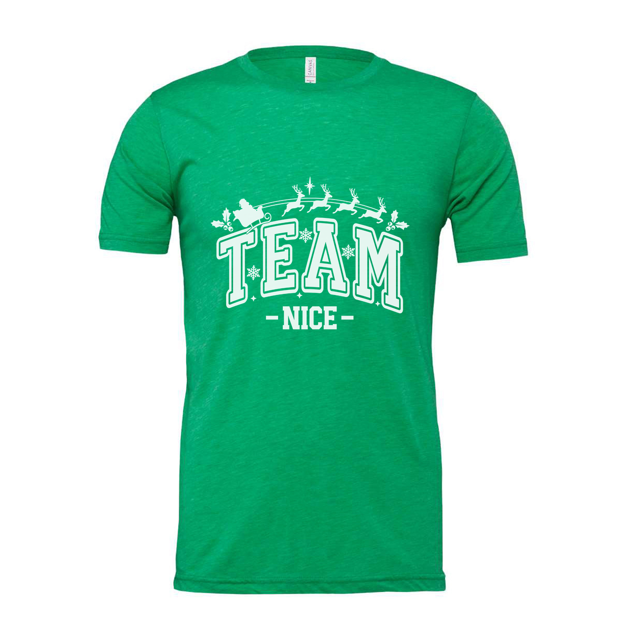 Team Nice Christmas Unisex Graphic T Shirt With Holiday Snowflake Design For Men And Women