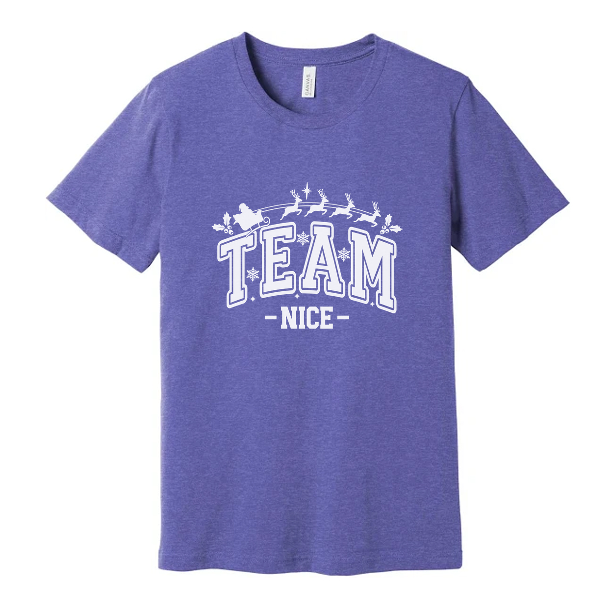 Team Nice Christmas Unisex Graphic T Shirt With Holiday Snowflake Design For Men And Women