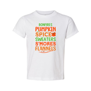 Thanksgiving Unisex T Shirt With Bonfires Pumpkin Spice Sweaters Smores Flannels Graphic