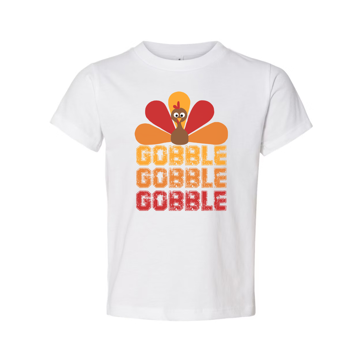 Thanksgiving Unisex T Shirt Turkey Graphic With Gobble Gobble Gobble Text Design