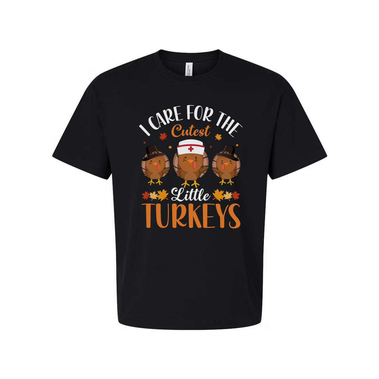 I Care For The Cutest Little Turkeys Unisex T Shirt With Fun Thanksgiving Design And Holiday Cheer