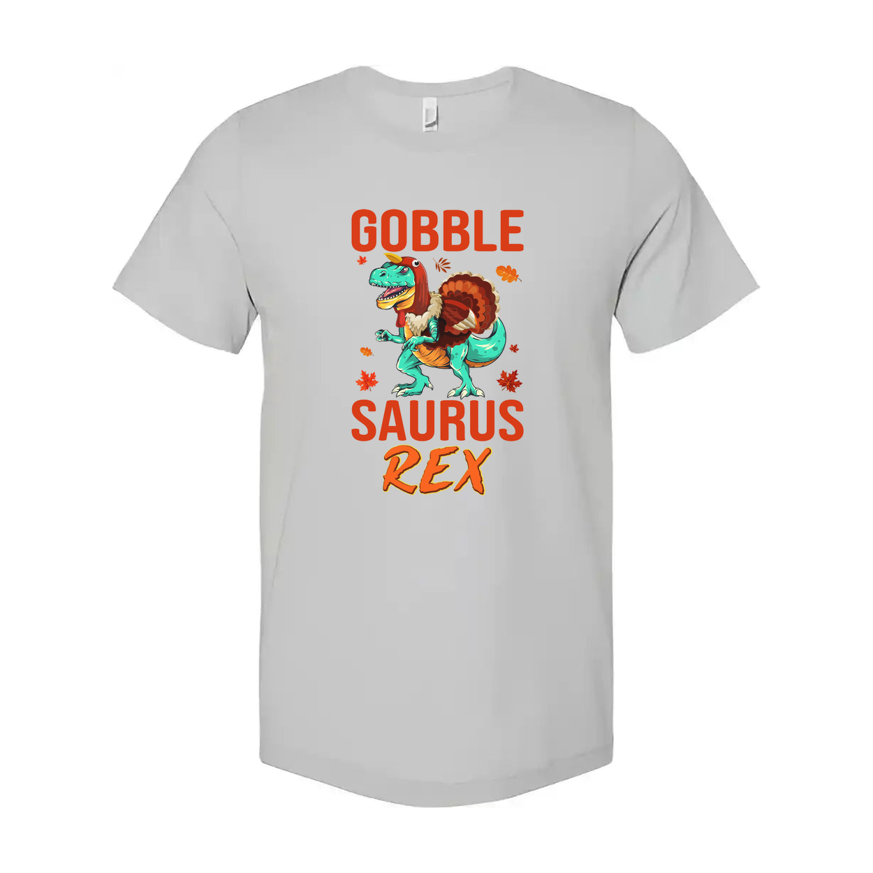 Gobble Saurus Rex Thanksgiving Graphic Unisex T Shirt Dinosaur Tee For Adults Everyday Wear
