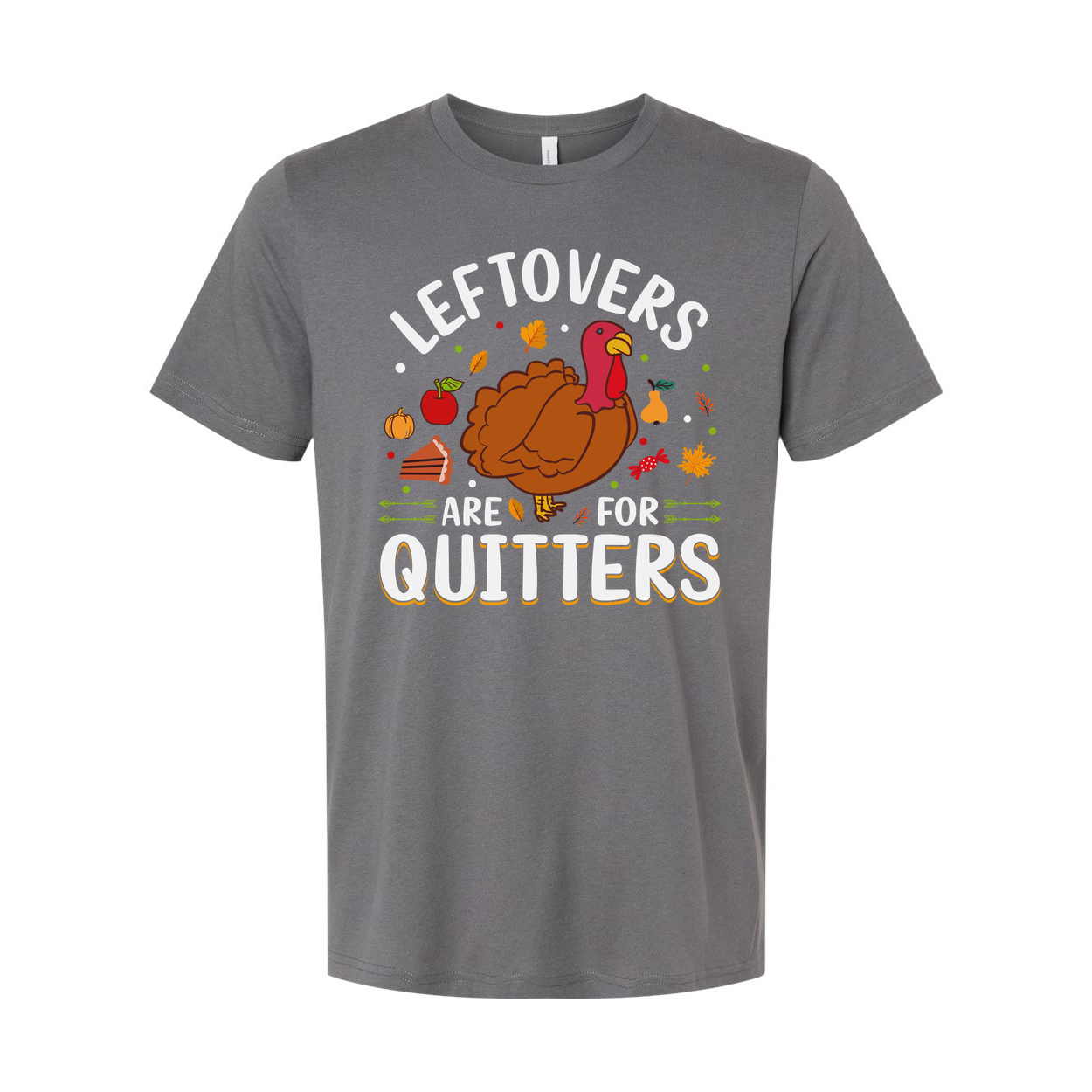 Thanksgiving Unisex T Shirt With Turkey Graphic Leftovers Are For Quitters Design Tee
