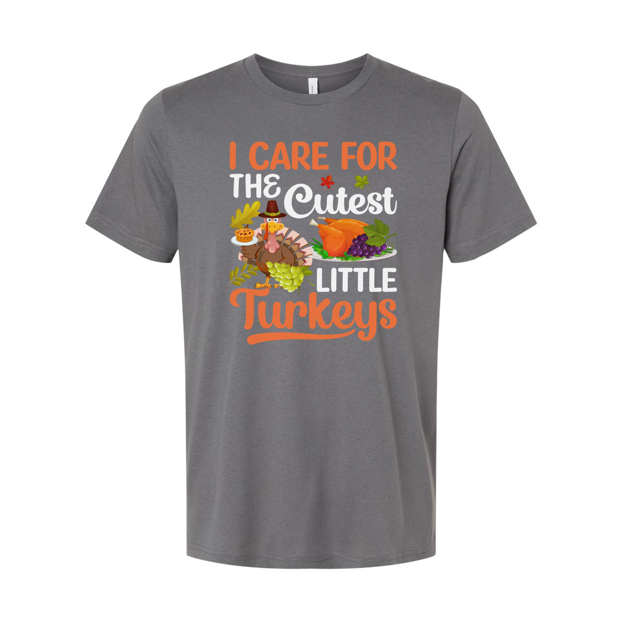 I Care For The Cutest Little Turkeys Thanksgiving Unisex T Shirt With Festive Graphic