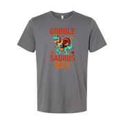 Gobble Saurus Rex Thanksgiving Graphic Unisex T Shirt Dinosaur Tee For Adults Everyday Wear