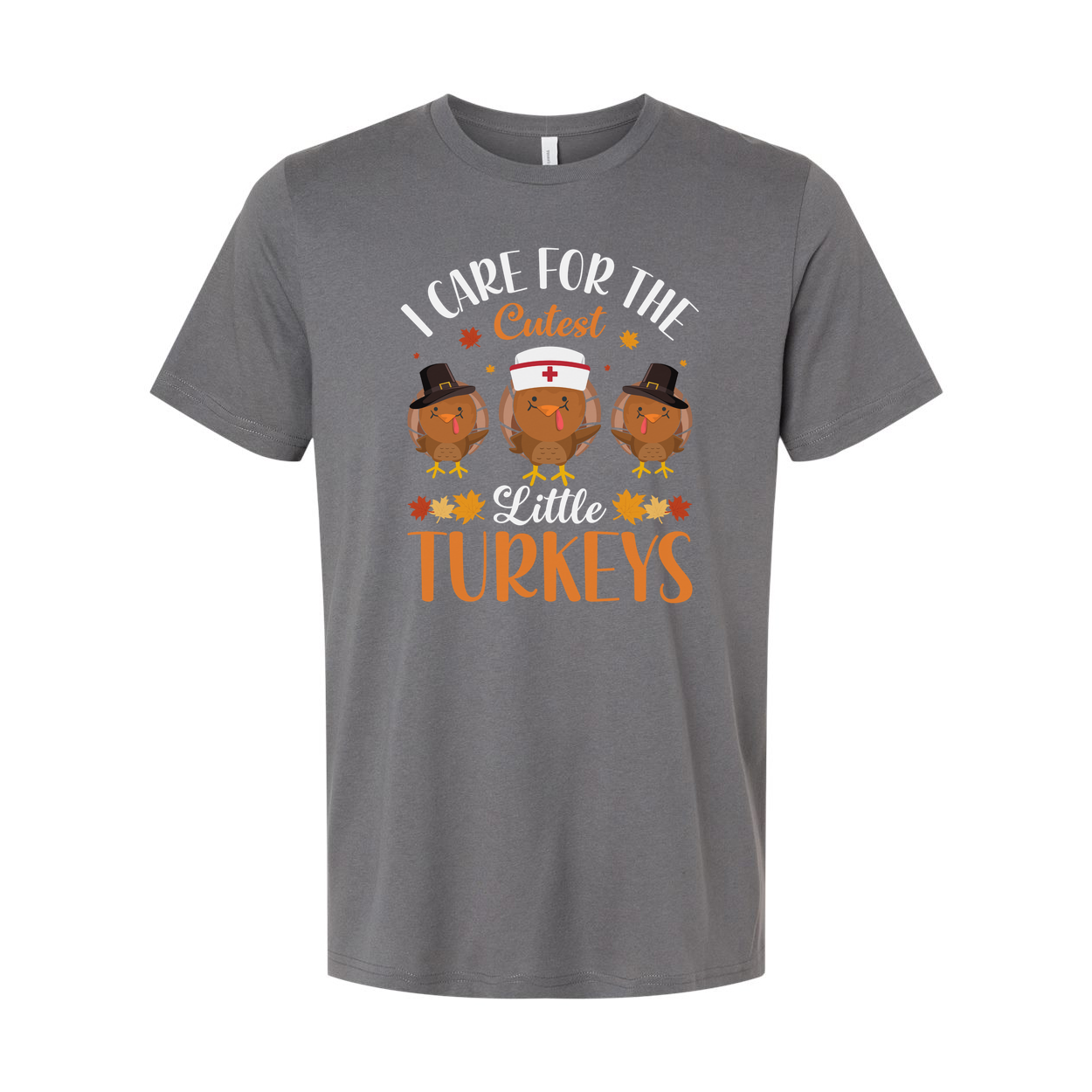 I Care For The Cutest Little Turkeys Unisex T Shirt With Fun Thanksgiving Design And Holiday Cheer