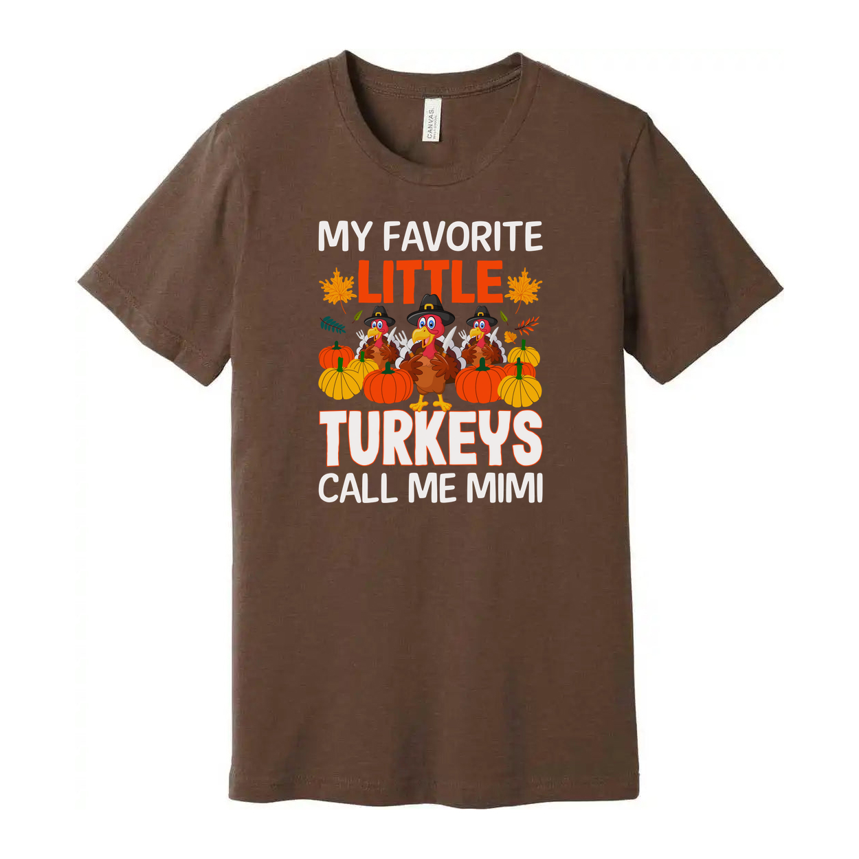 Thanksgiving Unisex T Shirt My Favorite Little Turkeys Call Me Mimi Graphic Tee For Fall