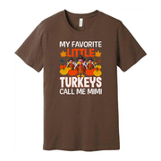Thanksgiving Unisex T Shirt My Favorite Little Turkeys Call Me Mimi Graphic Tee For Fall