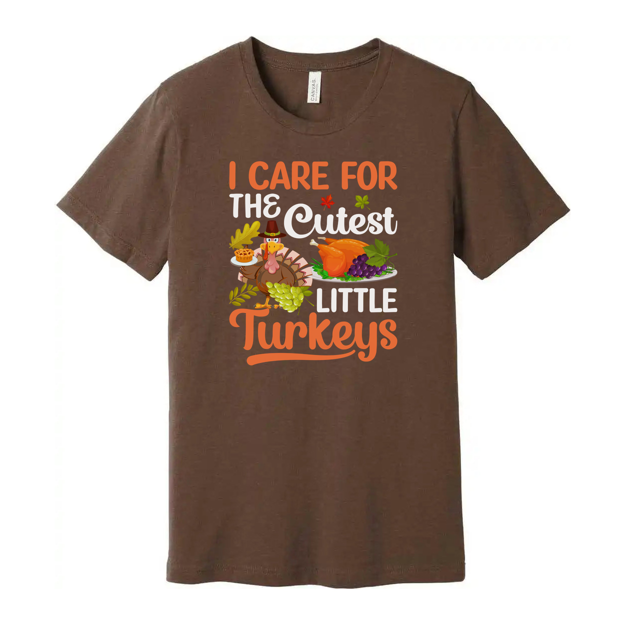 I Care For The Cutest Little Turkeys Thanksgiving Unisex T Shirt With Festive Graphic