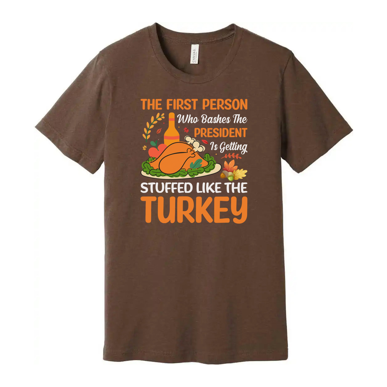 Thanksgiving Themed Unisex T-Shirt for Men and Women, Comfortable Cotton Holiday Apparel with Festive Design for Family Gatherings