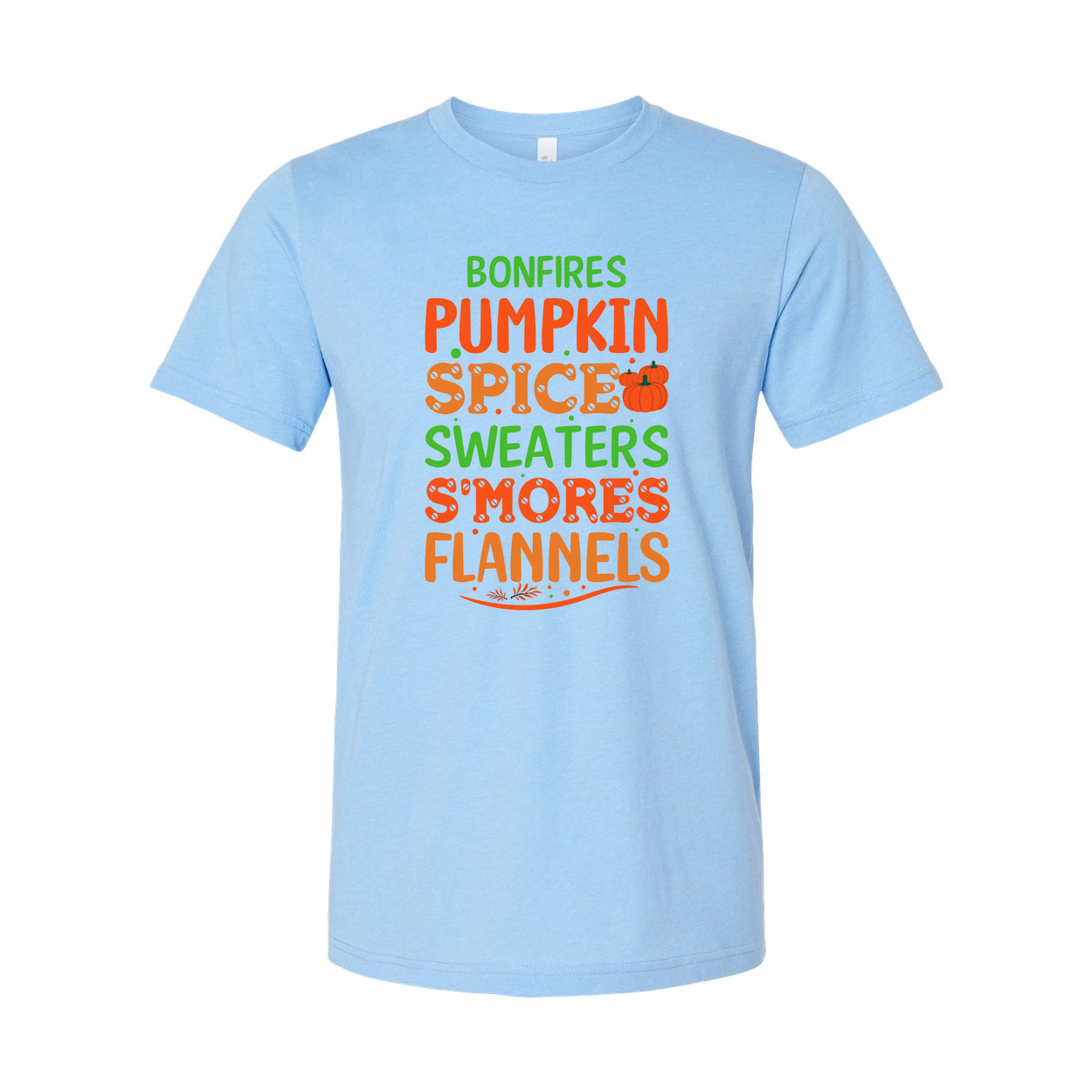 Thanksgiving Unisex T Shirt With Bonfires Pumpkin Spice Sweaters Smores Flannels Graphic