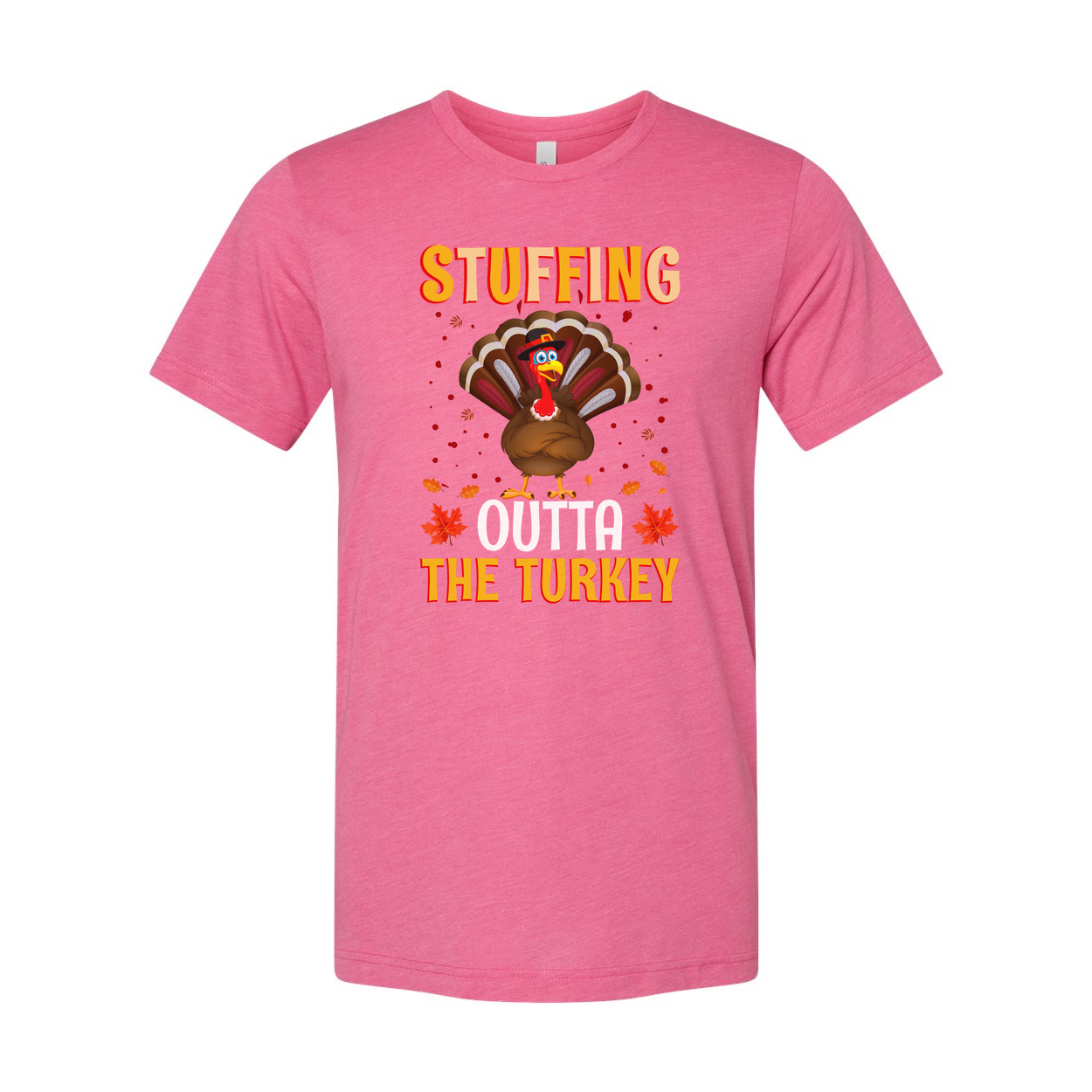 Thanksgiving Stuffing Outta The Turkey Unisex T Shirt With Cartoon Turkey Graphic