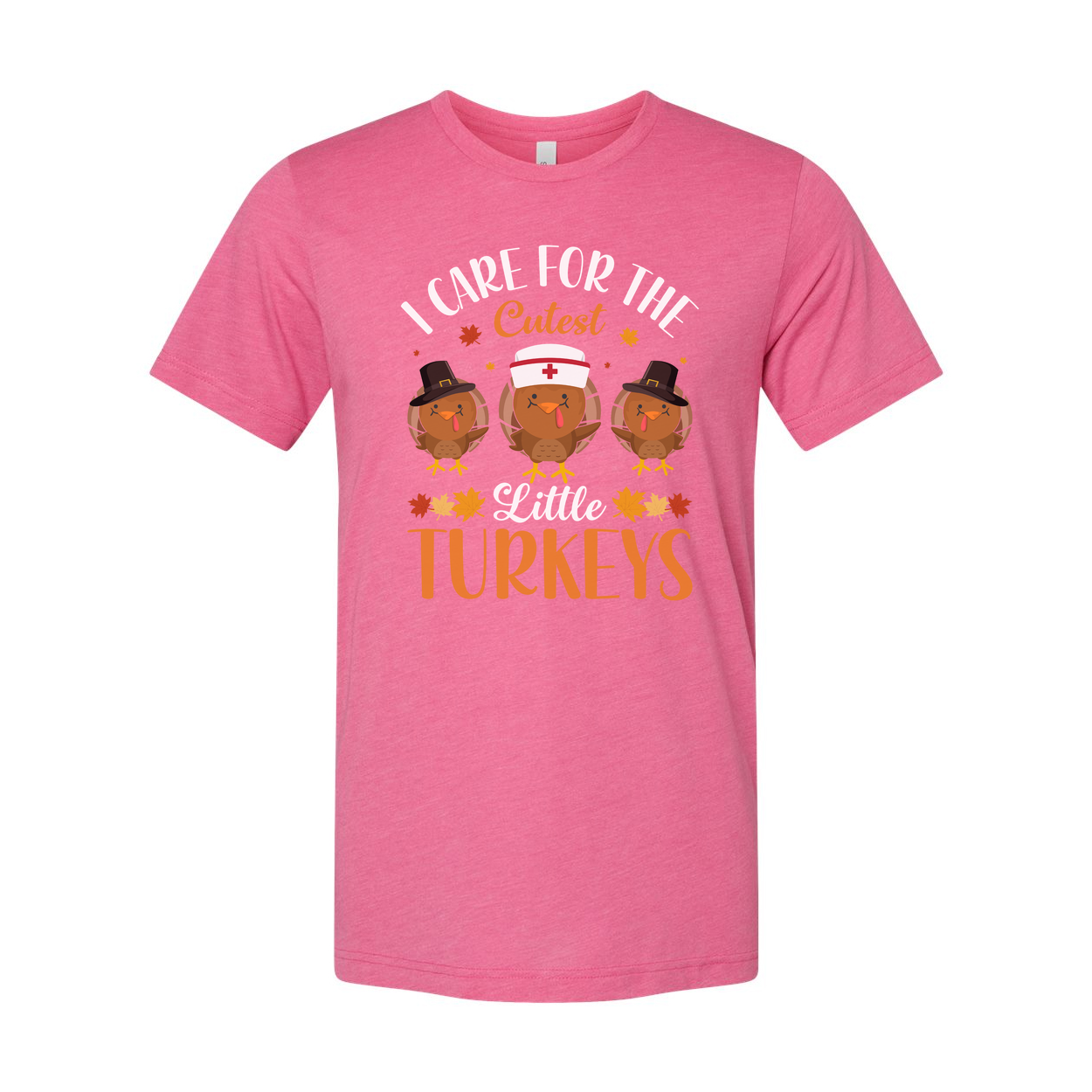 I Care For The Cutest Little Turkeys Unisex T Shirt With Fun Thanksgiving Design And Holiday Cheer